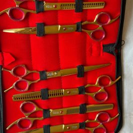 Pet Grooming Scissor Kit – 7-Piece Handmade Set | Dog & Cat Grooming | Bite Instruments