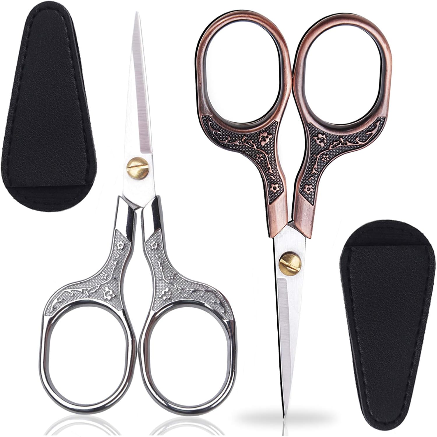 Mini Detail Scissors – 4.5" Rounded Tip for Brows, Lashes & Microblading
