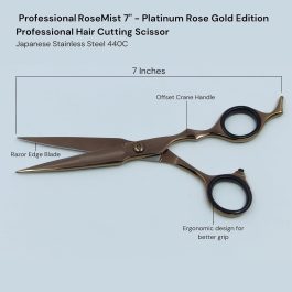 Professional Gold Barber Kit – 5-Piece Hair Cutting Set with Straight Razor, Straight, Curved & Thinning Shears, and Comb with Case