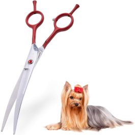 Curved Grooming Scissors for Dogs & Cats – Professional Pet Shears by Bite Instruments