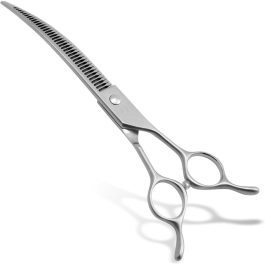 Curved Chunkers Dog Grooming Scissors – Professional Pet Hair Texturizing Shears