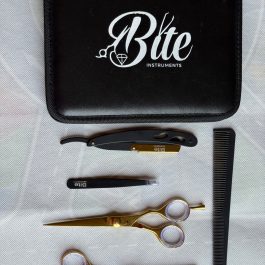 Premium Handmade Barber Kit – 6-in-1 Professional Hair Cutting Set | Steel Scissors | Bite Instruments