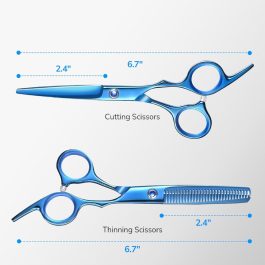 Professional Barber Hair Cutting Scissors Kit – 6.5” Japanese Stainless Steel Shears