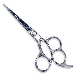 Barracuda Collection: Chic Black & White Dotted Hair Cutting Scissors