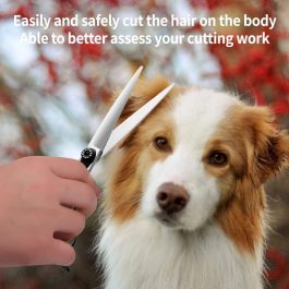 Professional 5” Dog Grooming Scissors Set – Japanese-Style Straight & Texturizing Shears with Non-Slip Handles