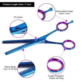 Professional Blue Coated Hair Thinning Scissors – 7 Inch