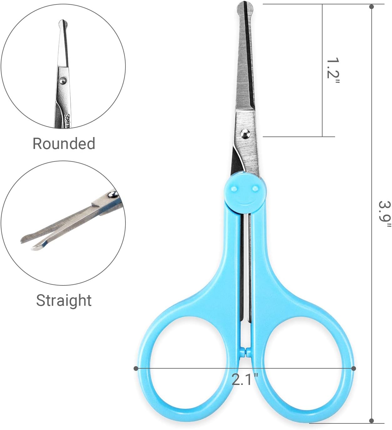 Eyelash Scissors, Small Scissors for Facial, Nose, Eyebrow, and Beard Hair Trimming & Grooming - Image 4