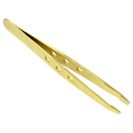 Precision 3.75″ Brushed Stainless Slanted Eyebrow Tweezers