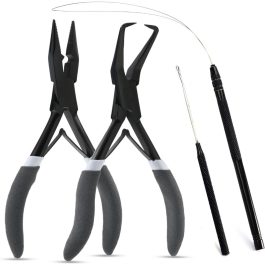 Bite Instruments Professional Hair Extension & Beading Tool Kit – Black Coated