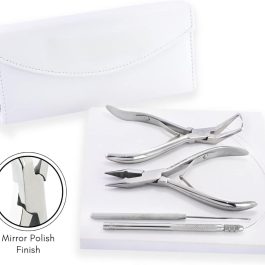 Bite Instruments Professional Hair Extension & Beading Tool Kit – Silver (4 Pieces)