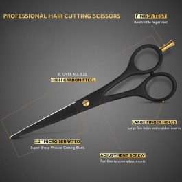 Professional Barber Hair Cutting Scissors –  Stainless Steel Salon Shears