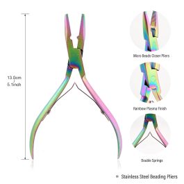 Bite Instruments Hair Extension Loop Needle Pulling Hook Tool Bead Device Tool Kits (3 Pieces)