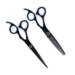 Matte Black Hairdressing Shear Set – Professional Hair Cutting Scissors Stainless Steel