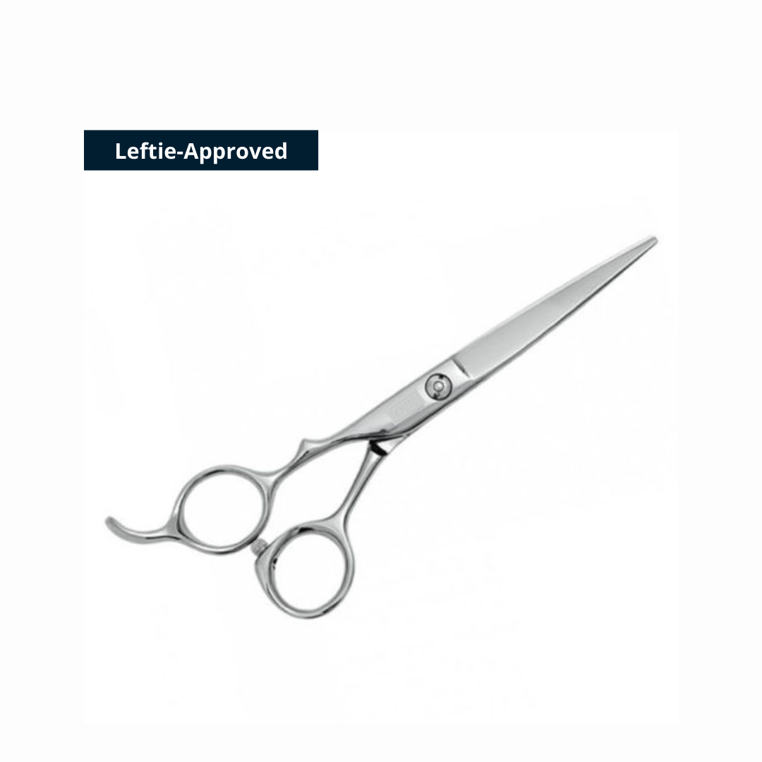 Left-Handed Barber Scissors - Professional Japanese Steel Shears (6.5") - Ergonomic Grip
