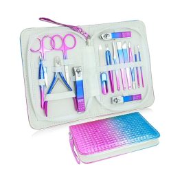 Bite Instruments Rainbow Manicure & Pedicure Kit | 15-in-1 Nail Grooming Set