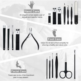 Bite Instruments Compact Travel Manicure Set – Portable Nail Grooming Kit