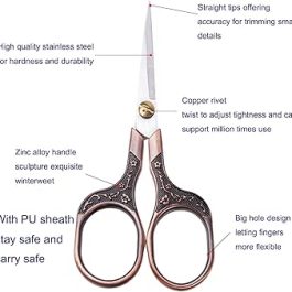 Mini Detail Scissors – 4.5″ Rounded Tip for Brows, Lashes & Microblading