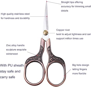 Mini Detail Scissors – 4.5" Rounded Tip for Brows, Lashes & Microblading - Image 2