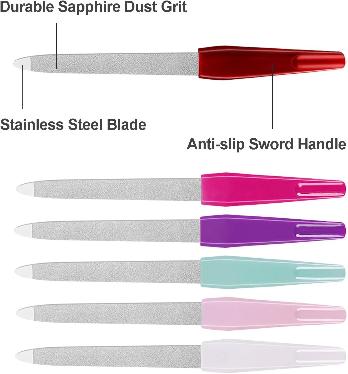 Bite Instruments | Professional Red Nail File & Buffer Stainless Steel - Image 3