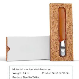 Stainless Steel Nail File with Anti-Slip Handle and Leather Case Bite Instruments