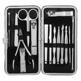 16 Piece Professional Stainless Steel Manicure & Pedicure Set