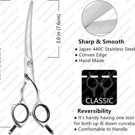 Curved Grooming Scissors for Dogs & Pets | Bite Instruments