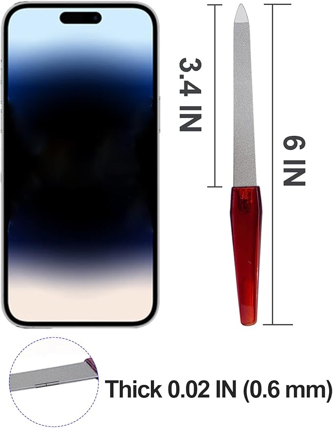 Professional 6-Piece Nail File Set – Stainless Steel Double-Sided Sapphire Grit Files | Bite Instruments (Sialkot, Pakistan) - Image 2