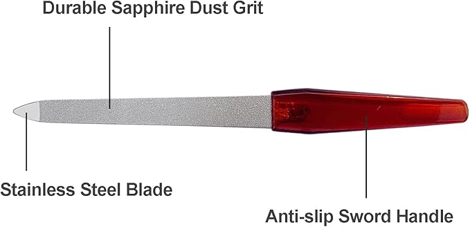 Professional 6-Piece Nail File Set – Stainless Steel Double-Sided Sapphire Grit Files | Bite Instruments (Sialkot, Pakistan) - Image 3