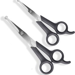 Pet Grooming Scissors – Safe Body & Facial Trimmer with Blunt Tips (2-Pack for Dogs & Cats)