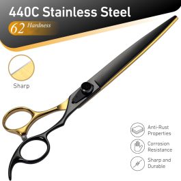 Premium Straight Shears  Right-Handed Professional Dog & Cat Grooming Scissors