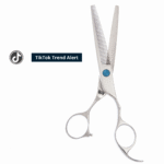 Professional Texturizing Shears (40 Teeth) – Japanese Steel Thinning Scissors for Layered Haircuts – Black/Gold