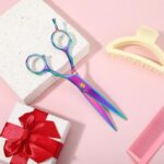 Rainbow Tie-Dye Hair Shears – Stainless Steel with Anti-Rust Coating