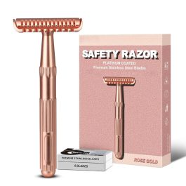 Bite Instruments Safety Razor With 10 Premium Stainless Steel Razor Blade for Unisex