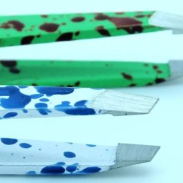 2 Pcs Eyebrow TweezerS Set Useful Stainless Steel Slant Tip Hair Removal tools