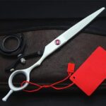 Swivel Thumb Hair Cutting Scissors – 6.5″ Curved Blade with 360° Rotating Ring