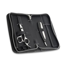 Hair Cutting Scissors & Shears Kit with Razor and Comb Barber Hairdressing Set