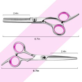 11-Piece Barber Scissors Hairdressing Shears Straight Edge Razor Barber Supplies