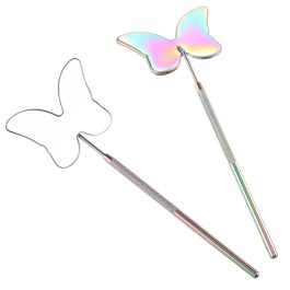 Cute Butterfly Lash Mirror for Eyelash Extensions, Stainless Steel Eyelash Makeup Mirror