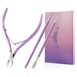 Professional Light Purple Cuticle Nipper & Pusher Set | Bite Instruments