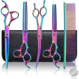 Pet Grooming Scissors Kit – Professional Dog & Cat Hair Cutting Tools | Bite Instruments