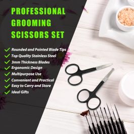 Bite Instruments Professional Eyelash Trimming Scissors Stainless Steel Eyebrow Scissors