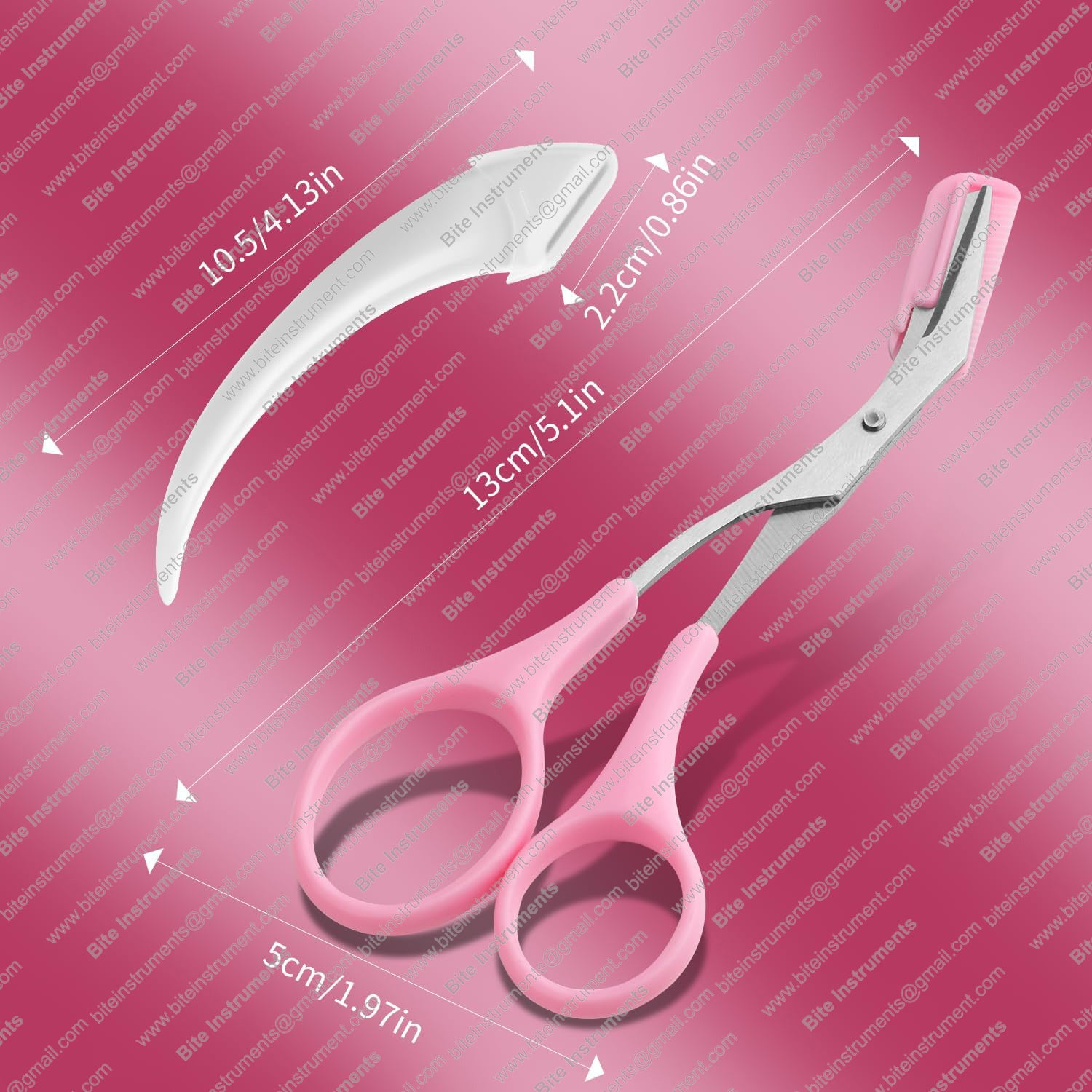 Bite Instruments 3pcs-Eyebrow Scissors with Eyebrow Razor,Professional Eyebrow Trimmer Scissors - Image 4