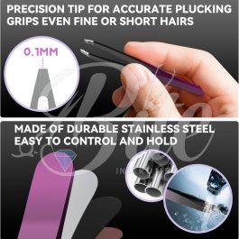 Bite Instruments Professional Precision Tweezers Eyebrow Hair Removal Tool
