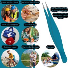 Bite Instruments Sharp Pointed Tweezers Precision Fine Point Tip Ingrown Hair Removal Kit