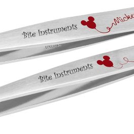 Professional 2PcsTweezer Set [Red] – Stainless Steel Slant & Pointed Tips for Eyebrow