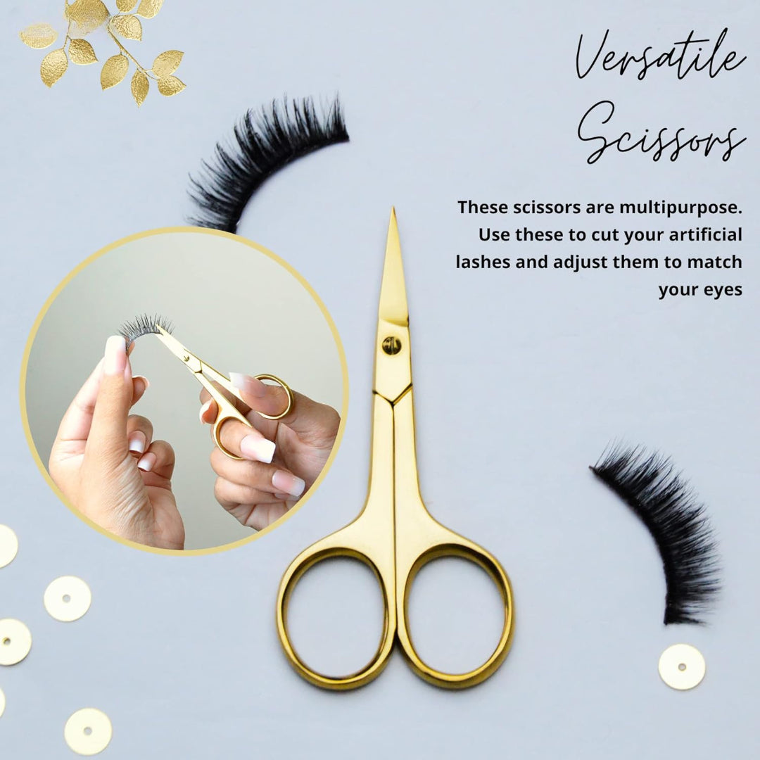 Professional Grooming Scissors Eyelash Scissors Stainless Steel Manicure & Beauty Scissor for Women - Image 3