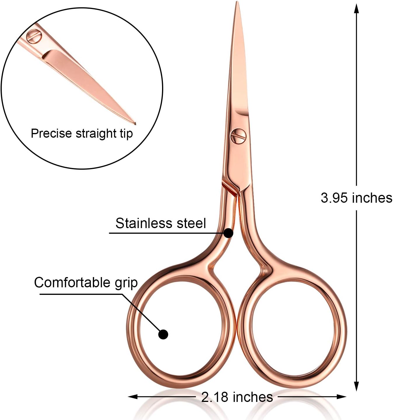Profession Stainless Steel Grooming Blades, Manicure, Pedicure, or Trim Nail, Eyebrow, Eyelash, Scissors - Image 3
