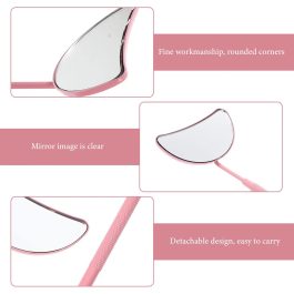 Bite Instruments Lash Mirror Half Moon Eyelash Mirror Stainless Steel Eyelash Extensions Mirror