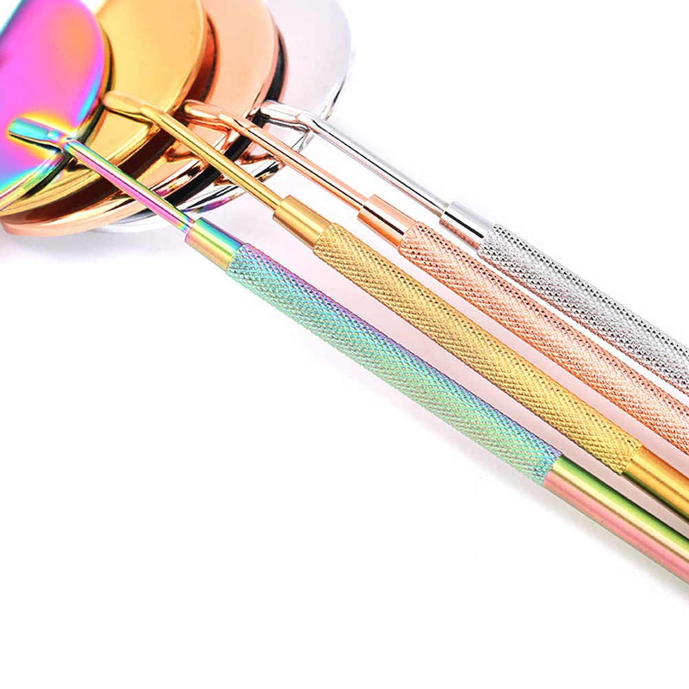 Bite Instruments Half Moon Eyelash Mirror Stainless Steel Eyelash Extensions Mirror - Image 10