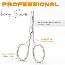 Profession Stainless Steel Grooming Blades, Manicure, Pedicure, or Trim Nail, Eyebrow, Eyelash, Scissors